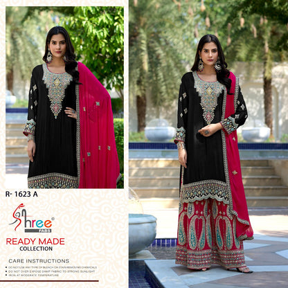 R 1623 Shree Fabs Chinon Pakistani Readymade Suits Supplier India