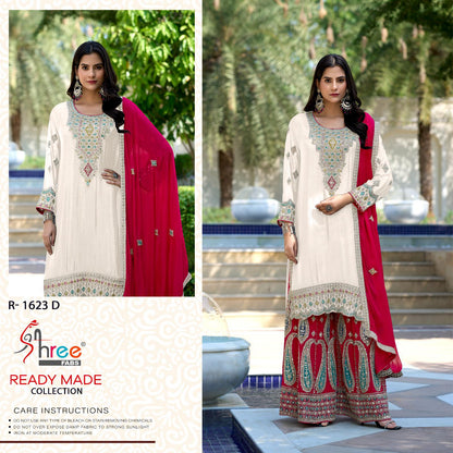 R 1623 Shree Fabs Chinon Pakistani Readymade Suits Supplier India