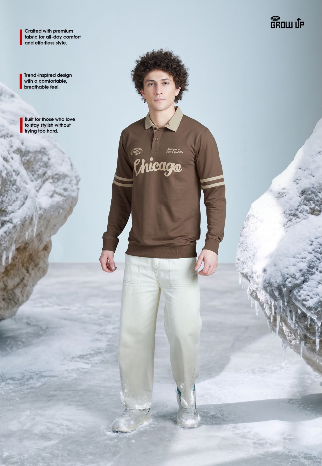 R 1626 Full Sleeves Growup Cotton Looper Mens Tshirts Wholesaler Ahmedabad