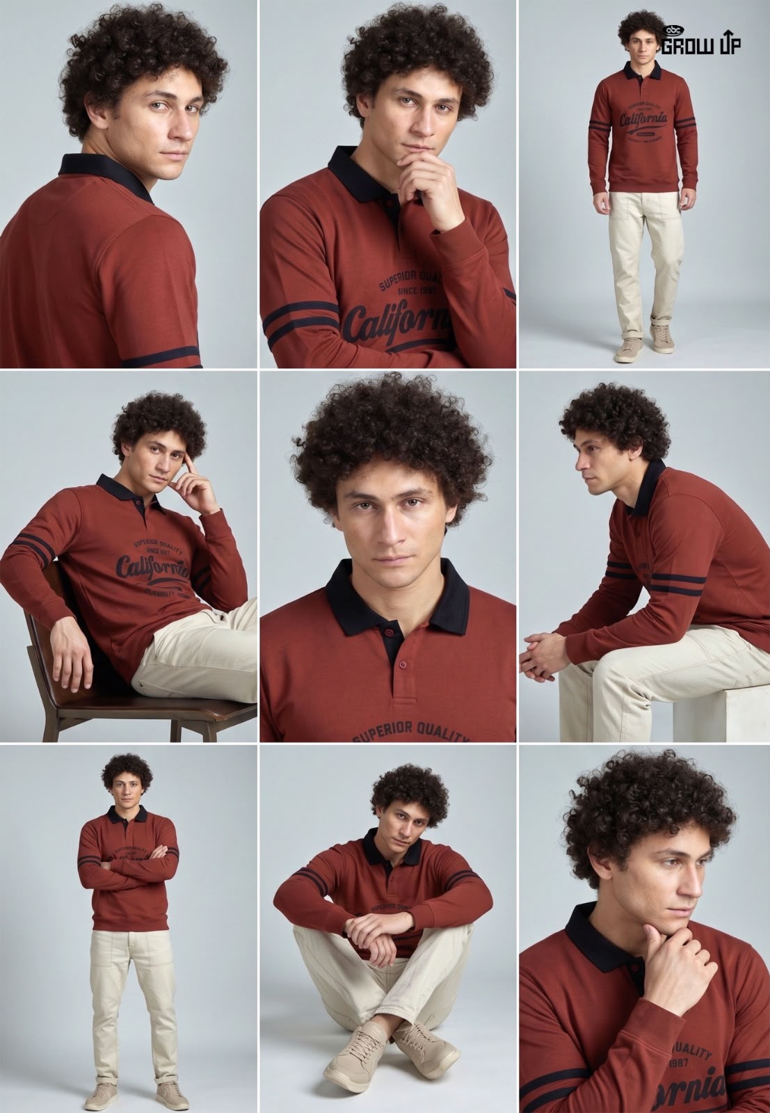 R 1626 Full Sleeves Growup Cotton Looper Mens Tshirts Wholesaler Ahmedabad