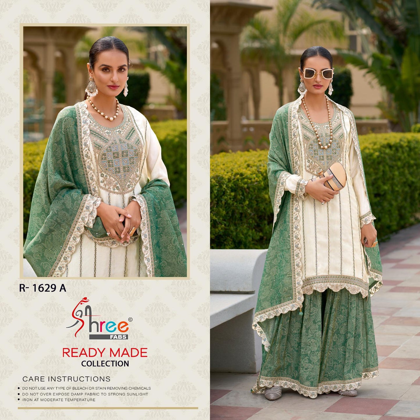 R 1629 Shree Fabs Chinon Pakistani Readymade Suits Wholesaler Ahmedabad