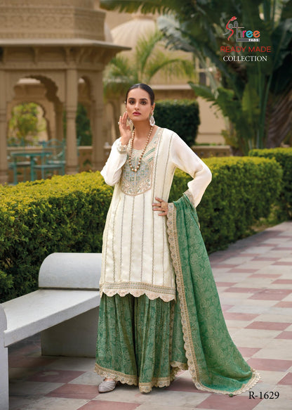 R 1629 Shree Fabs Chinon Pakistani Readymade Suits Wholesaler Ahmedabad