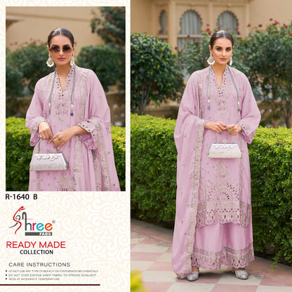 R 1640 Shree Fabs Chinon Pakistani Readymade Suits Wholesaler India