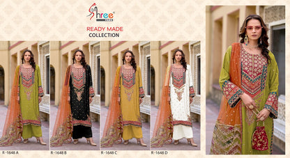 R 1648 Shree Fabs Chinon Pakistani Readymade Suits Wholesale Price