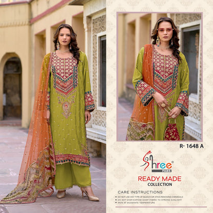 R 1648 Shree Fabs Chinon Pakistani Readymade Suits Wholesale Price