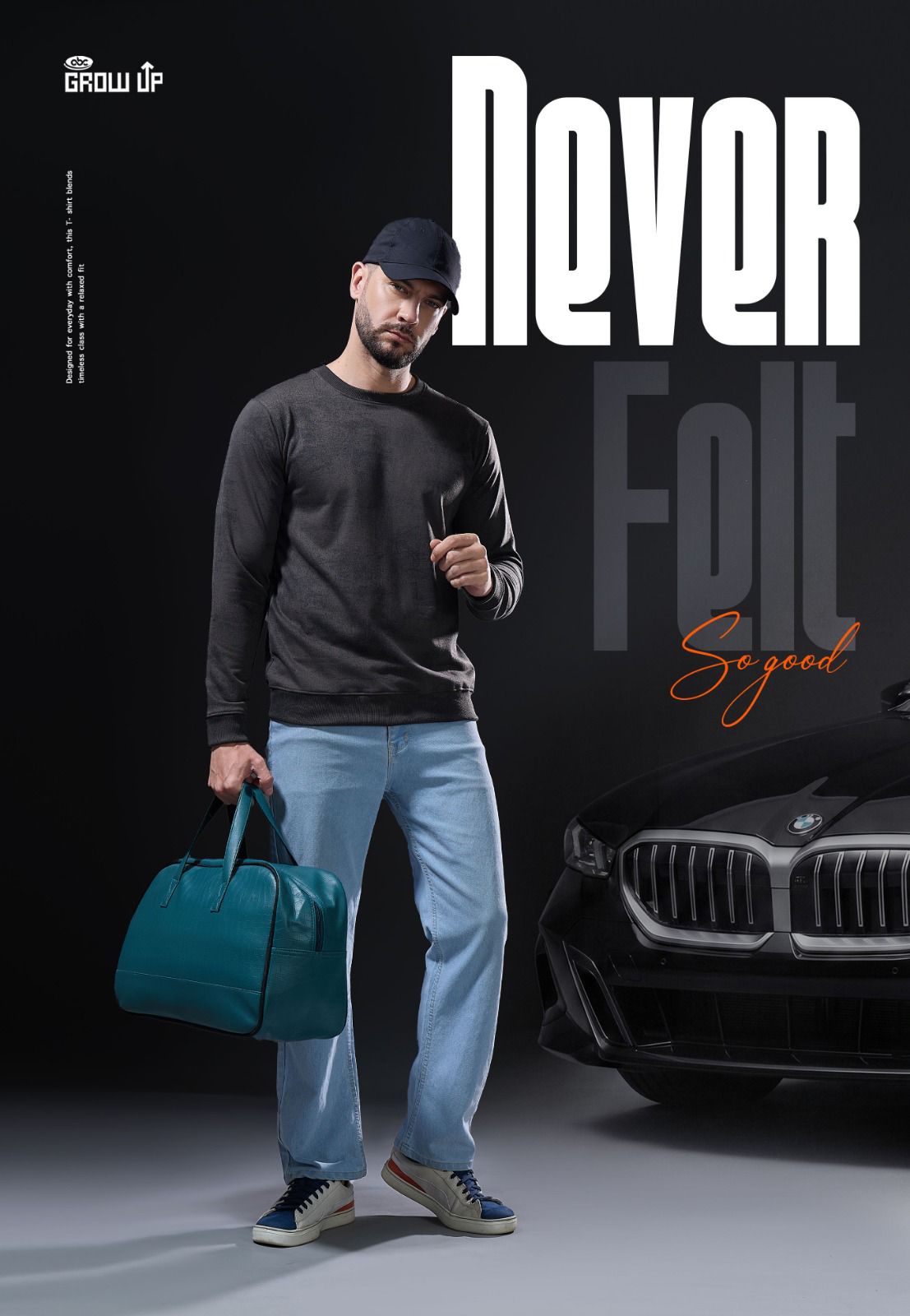 R 1652 Full Sleeves Growup Imported Mens Tshirts Supplier India