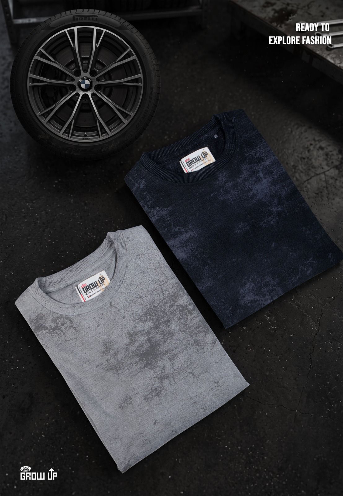 R 1652 Full Sleeves Growup Imported Mens Tshirts Supplier India