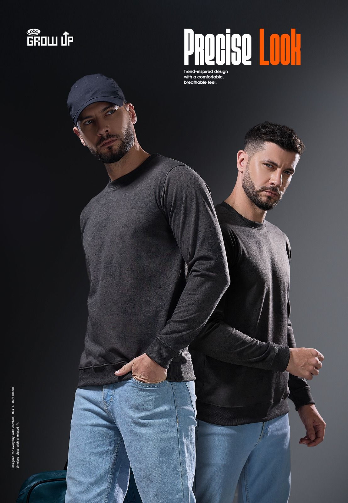 R 1652 Full Sleeves Growup Imported Mens Tshirts Supplier India