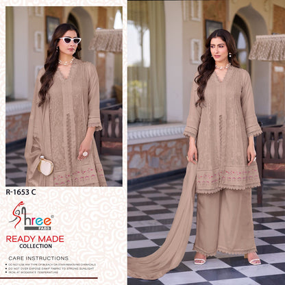 R 1653 Shree Fabs Chiffon Pakistani Readymade Suits Exporter Ahmedabad