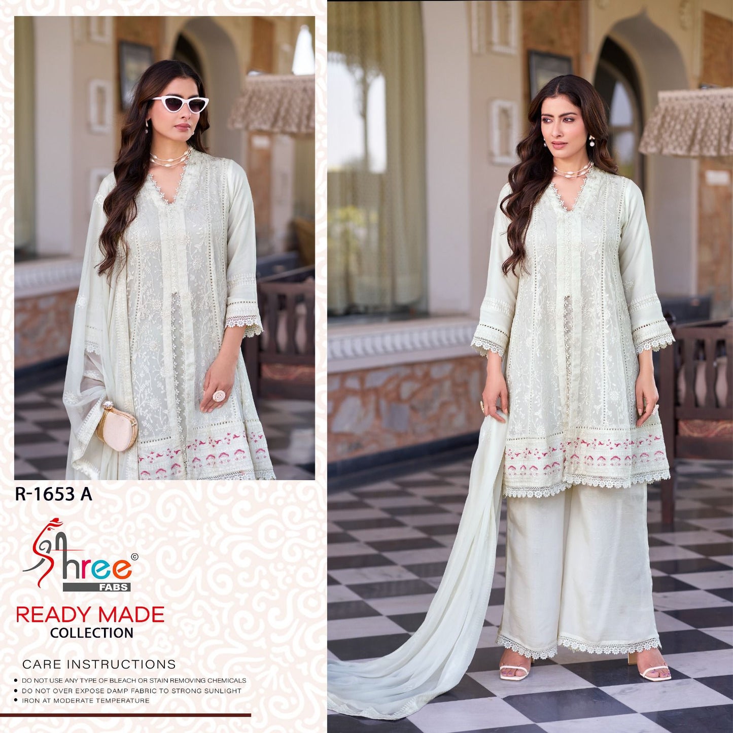 R 1653 Shree Fabs Chiffon Pakistani Readymade Suits Exporter Ahmedabad
