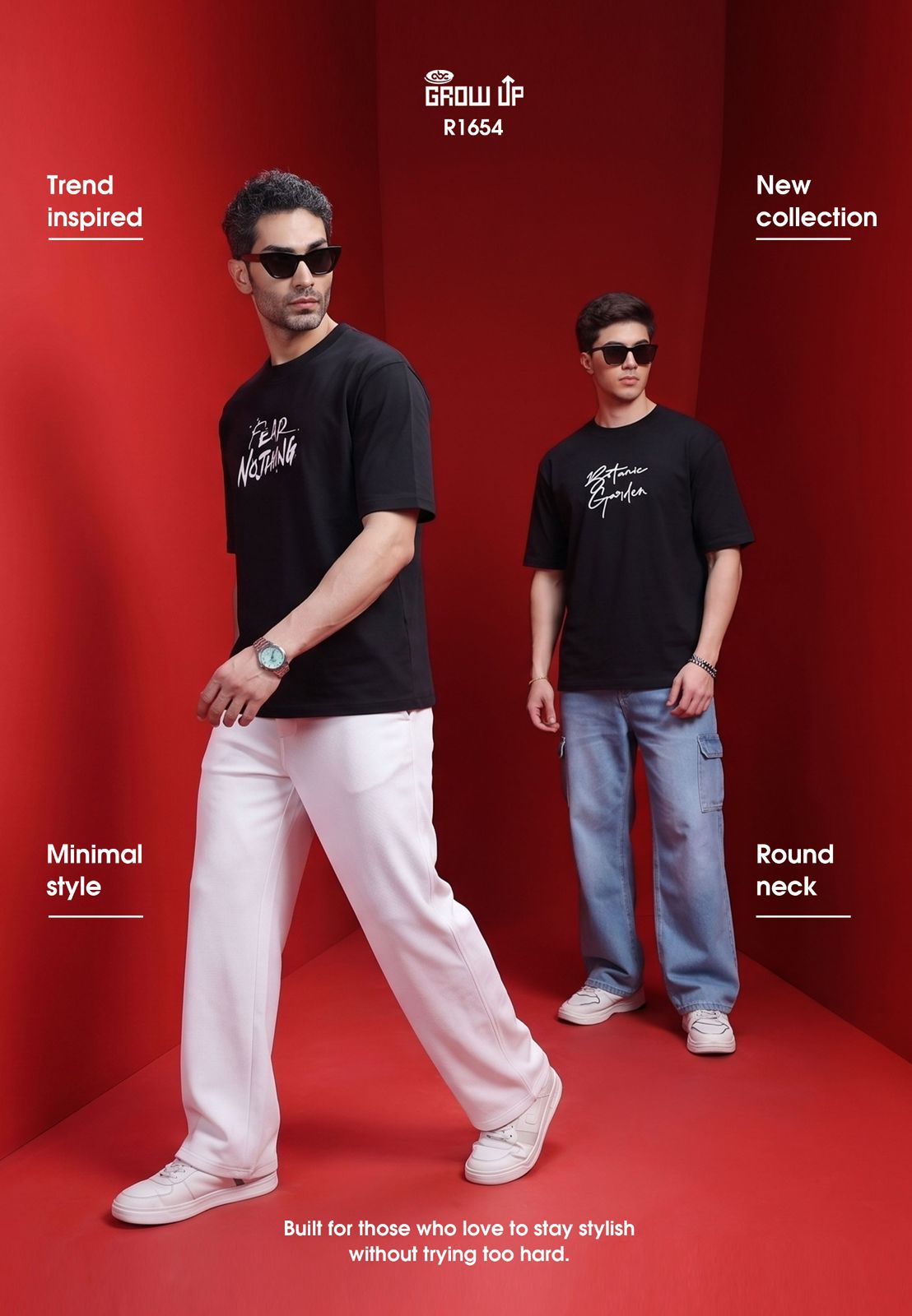 R 1654 Black Special Growup Cotton Mens Tshirts Exporter Gujarat