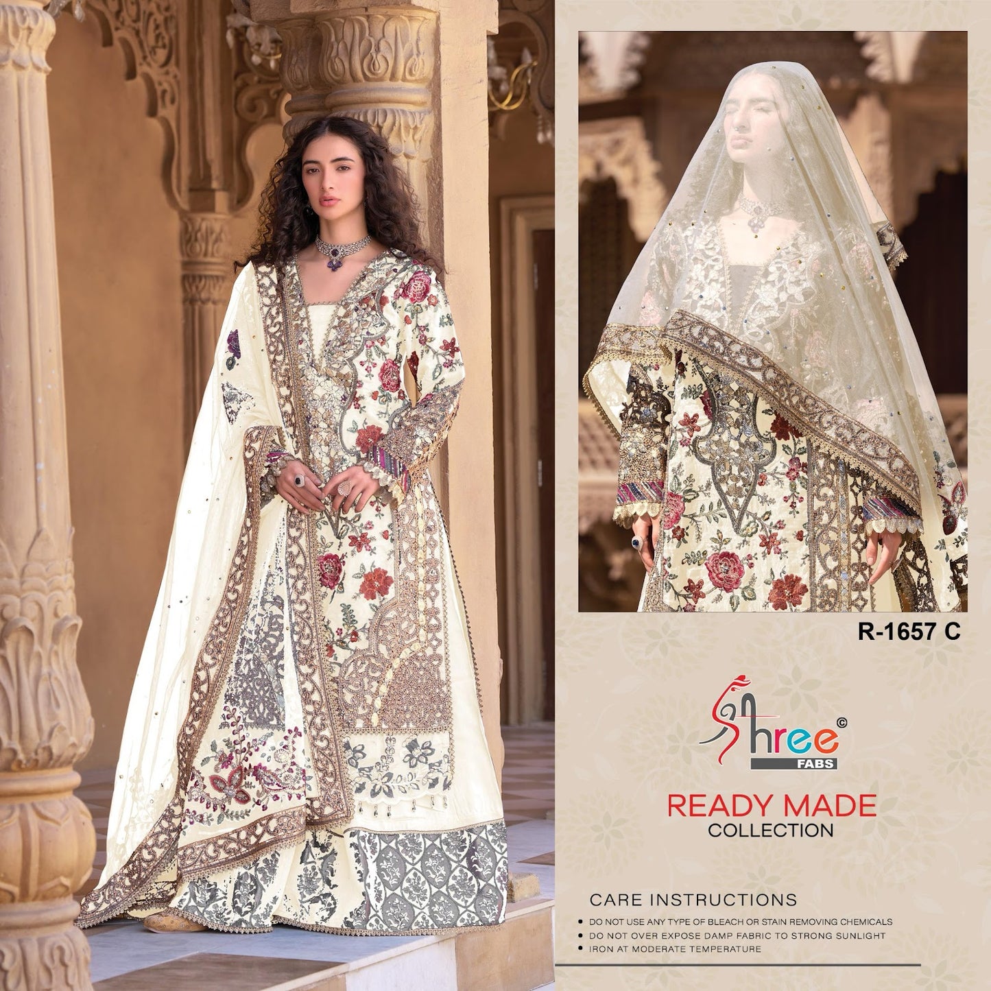R 1657 Shree Fabs Organza Pakistani Readymade Suits Supplier Ahmedabad