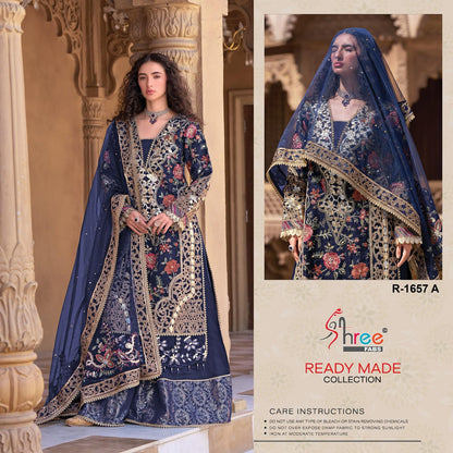 R 1657 Shree Fabs Organza Pakistani Readymade Suits Supplier Ahmedabad