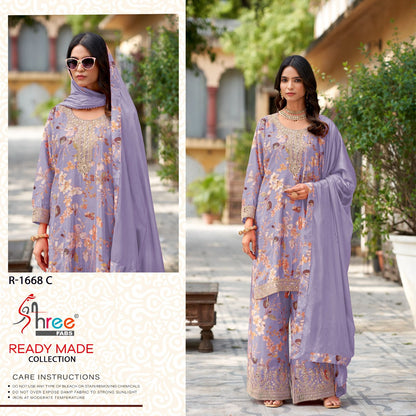 R 1668 Shree Fabs Chinon Pakistani Readymade Suits Wholesale Price