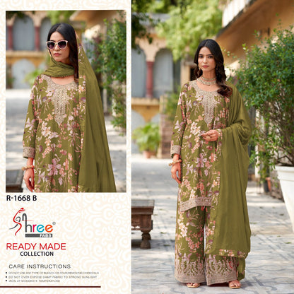 R 1668 Shree Fabs Chinon Pakistani Readymade Suits Wholesale Price