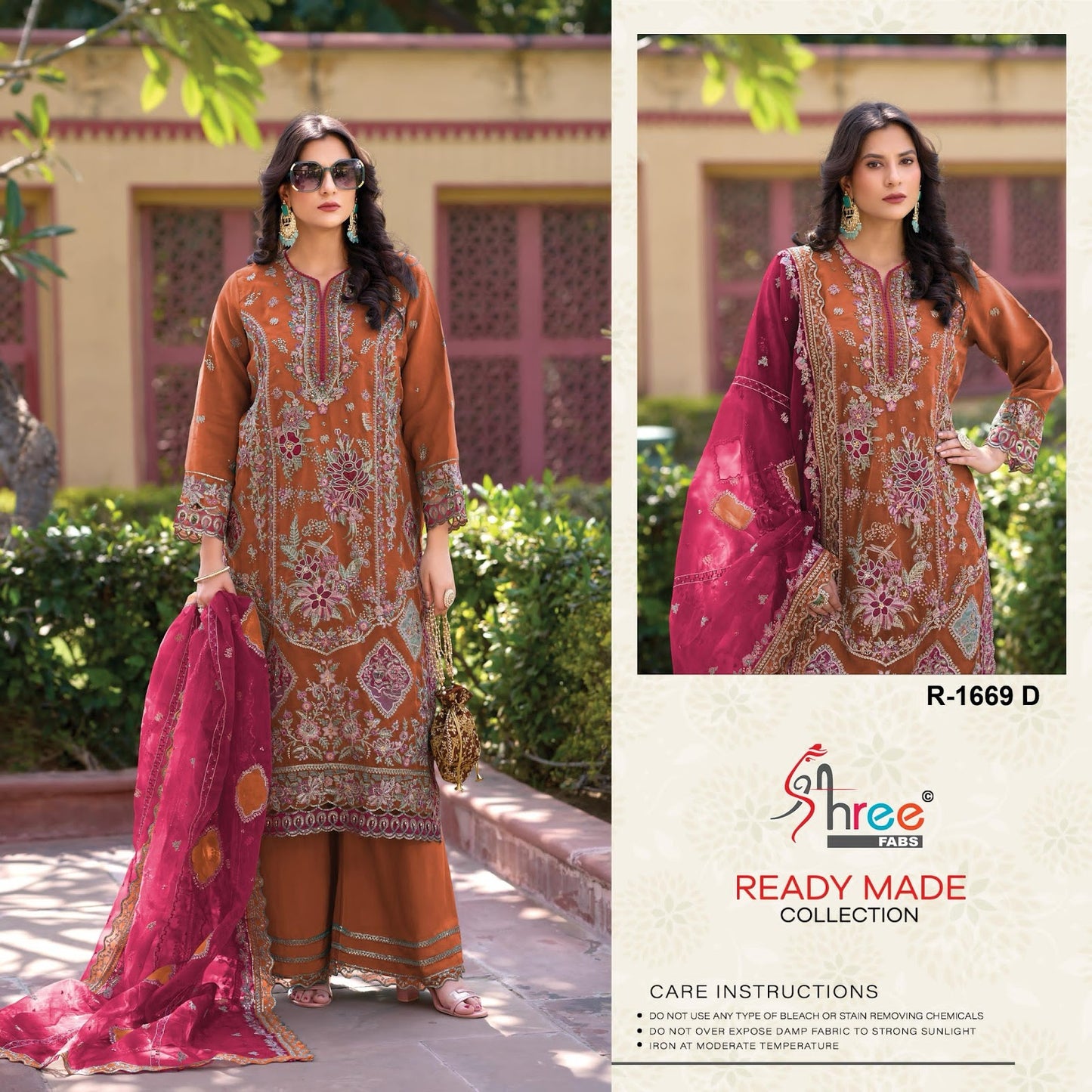 R 1669 Shree Fabs Organza Pakistani Readymade Suits Supplier India