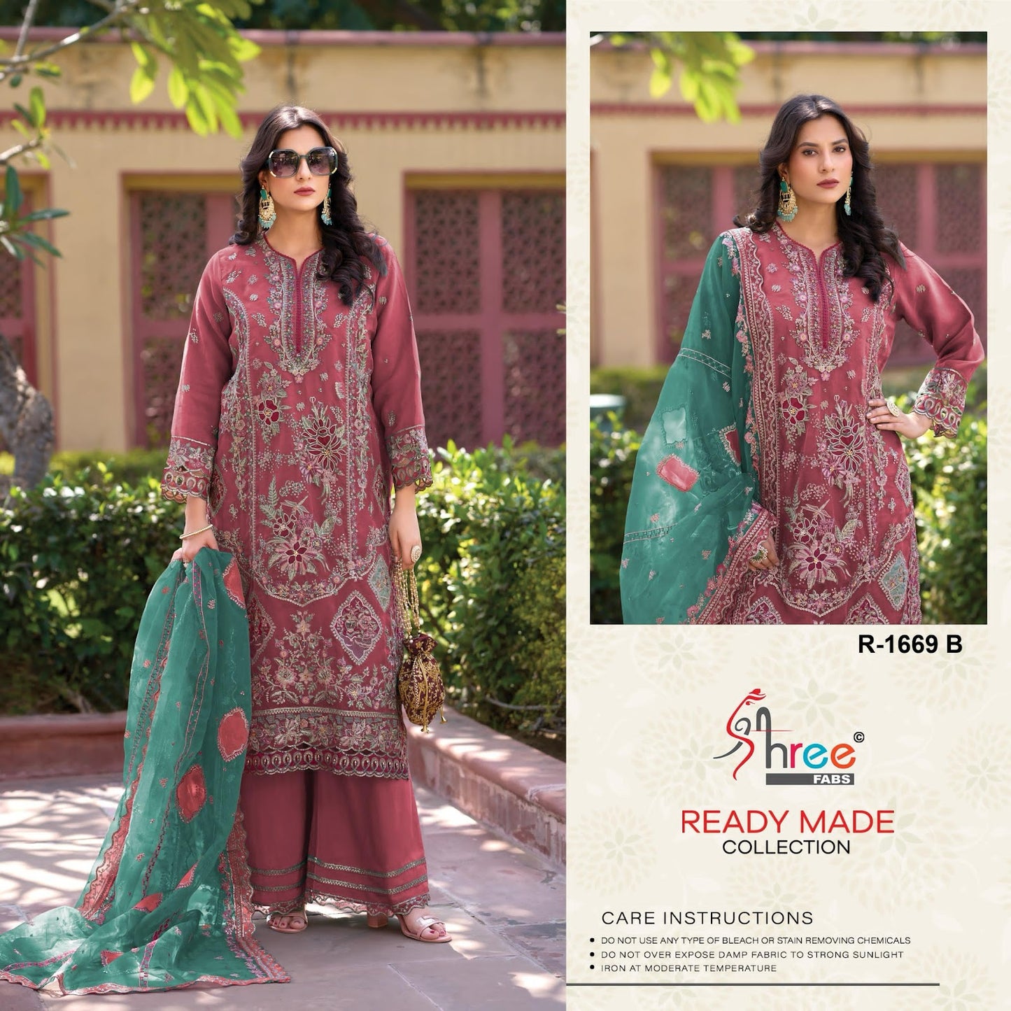 R 1669 Shree Fabs Organza Pakistani Readymade Suits Supplier India