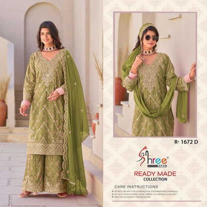 R 1672 Shree Fabs Chinon Pakistani Readymade Suits Supplier