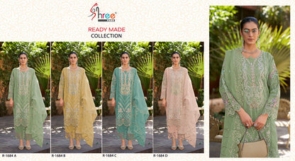 R 1684 Shree Fabs Viscose Simmer Pakistani Readymade Suits Wholesaler Ahmedabad