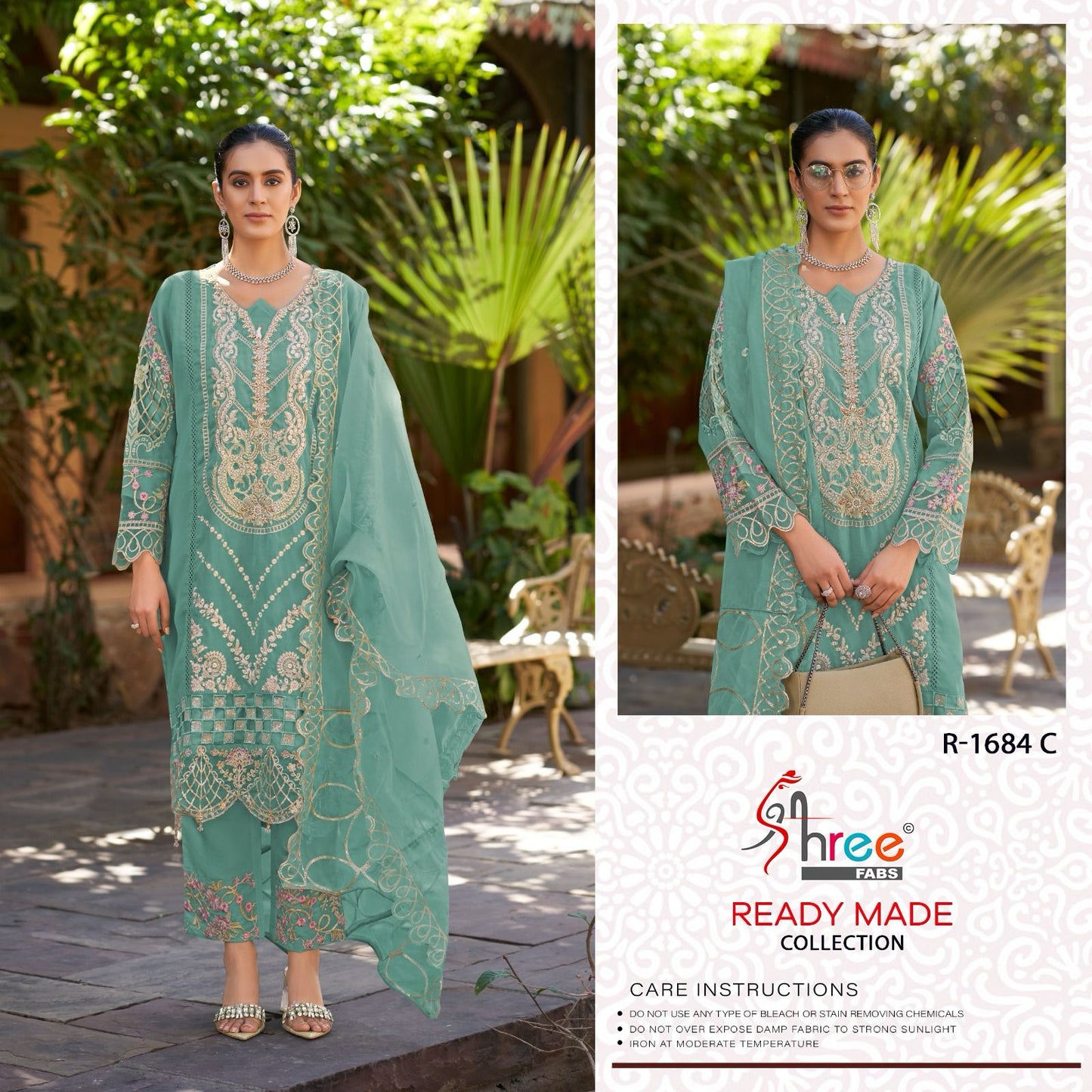 R 1684 Shree Fabs Viscose Simmer Pakistani Readymade Suits Wholesaler Ahmedabad