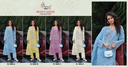 R 1685 Shree Fabs Chiffon Pakistani Readymade Suits Wholesaler Gujarat