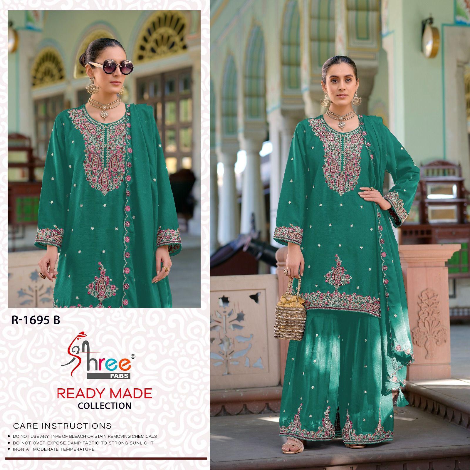 R 1695 Specially Eid Collection Shree Fabs Chinon Pakistani Readymade Suits Supplier Ahmedabad
