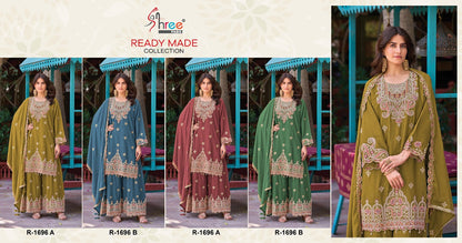 R 1696 Abcd Shree Fabs Chinon Pakistani Readymade Suits Manufacturer Ahmedabad