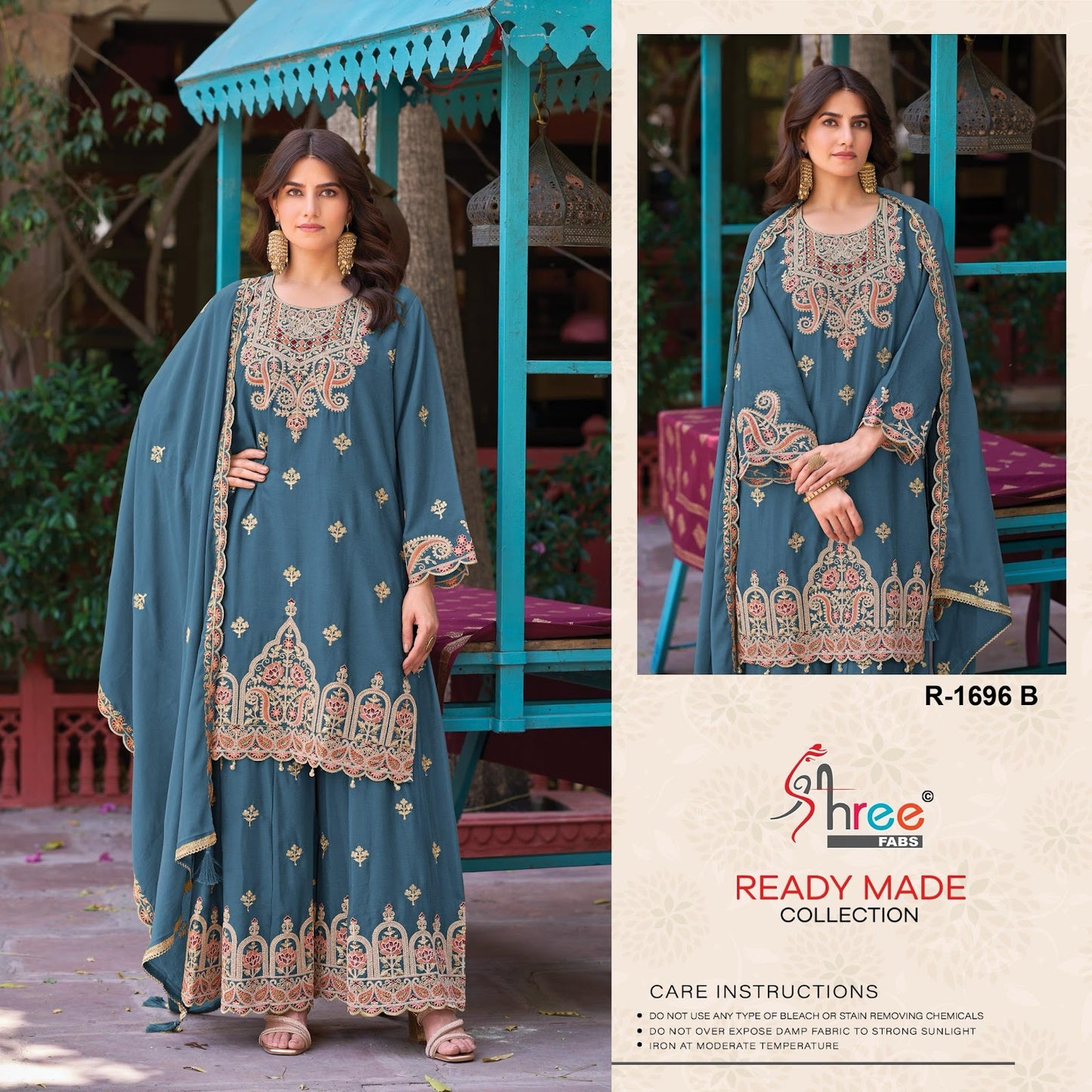 R 1696 Abcd Shree Fabs Chinon Pakistani Readymade Suits Manufacturer Ahmedabad