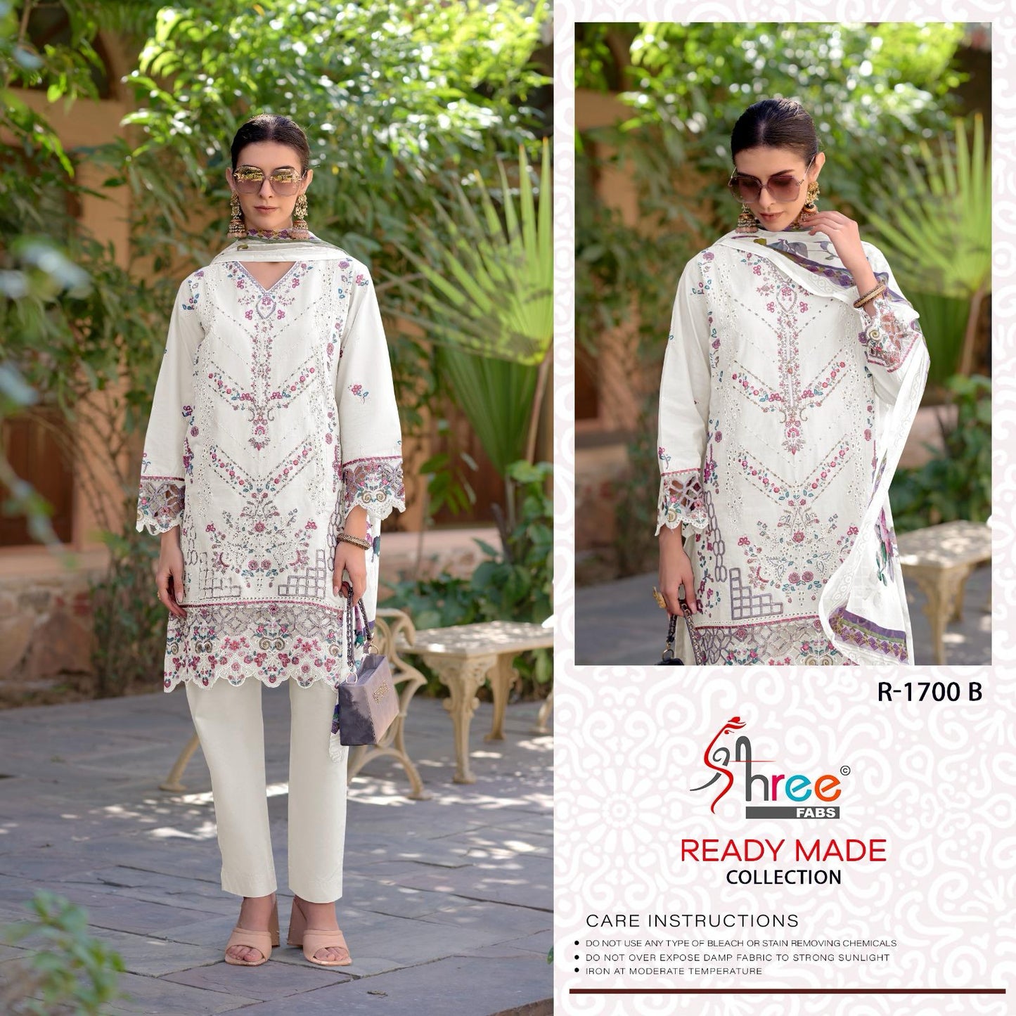 R 1700 Shree Fabs Cambric Cotton Pakistani Readymade Suits Wholesaler India