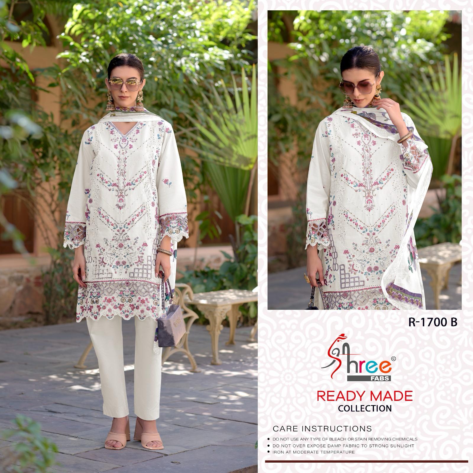 R 1700 Shree Fabs Cambric Cotton Pakistani Readymade Suits Wholesaler India