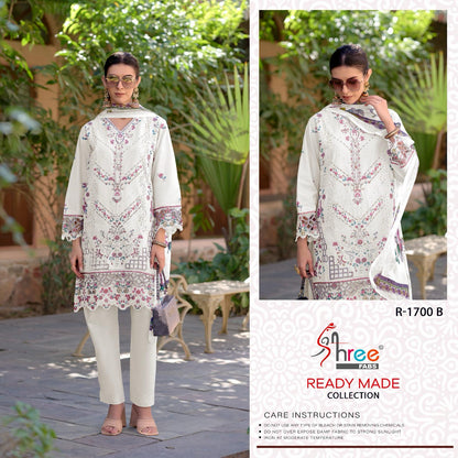 R 1700 Shree Fabs Cambric Cotton Pakistani Readymade Suits Wholesaler India
