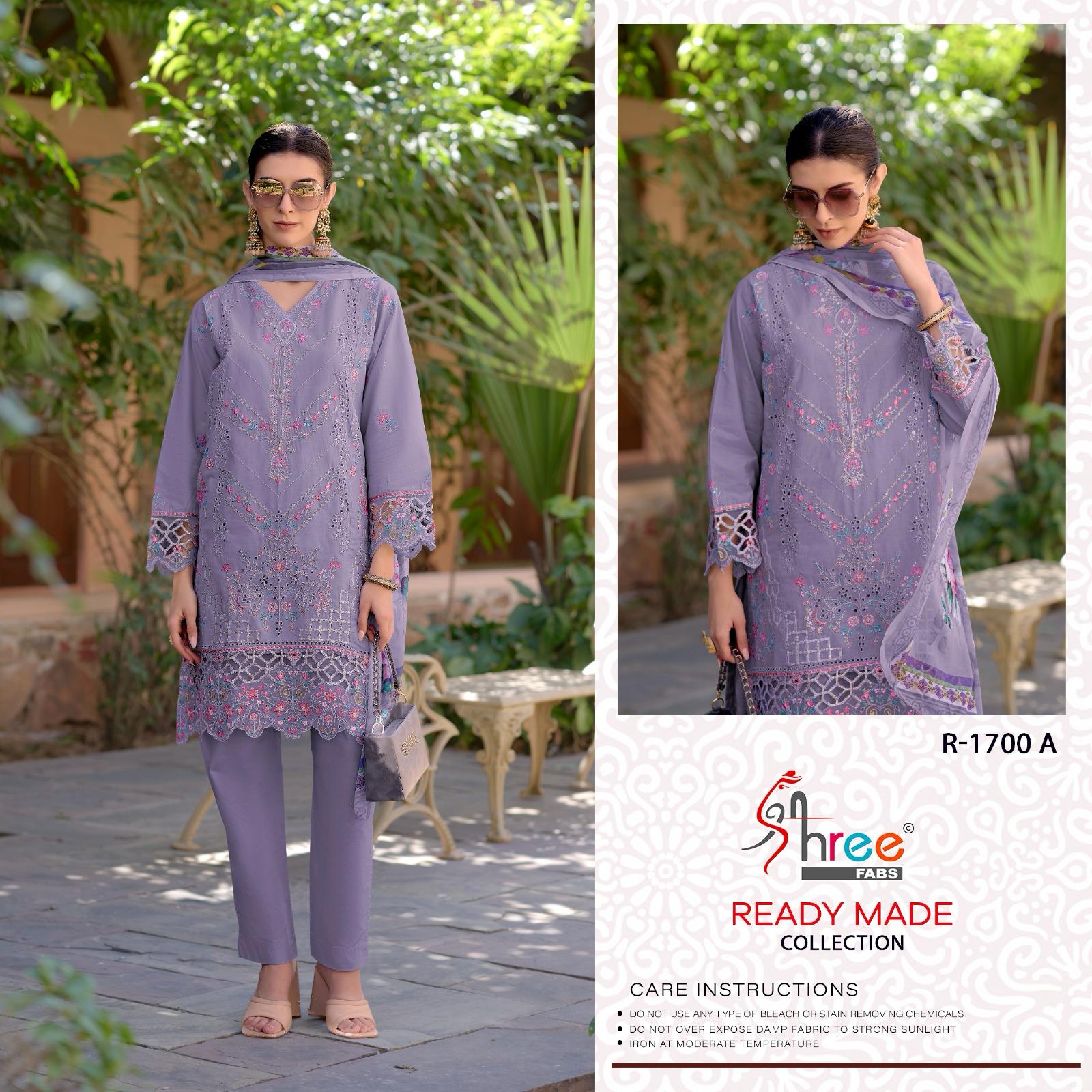 R 1700 Shree Fabs Cambric Cotton Pakistani Readymade Suits Wholesaler India