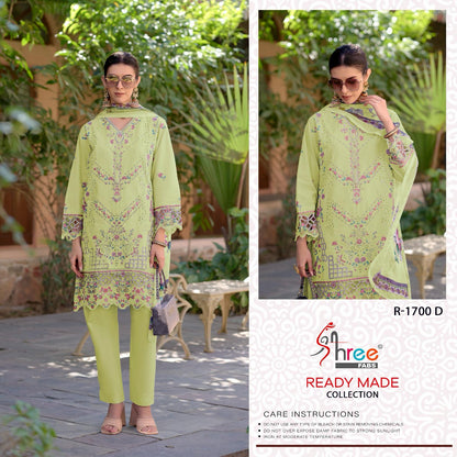 R 1700 Shree Fabs Cambric Cotton Pakistani Readymade Suits Wholesaler India