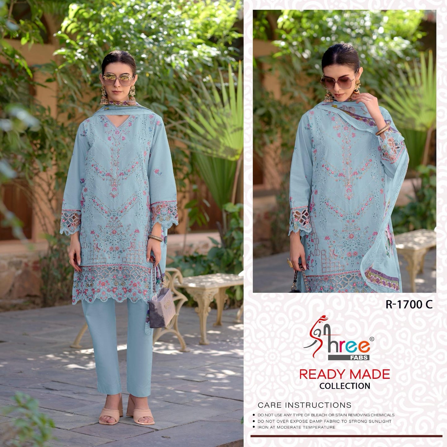 R 1700 Shree Fabs Cambric Cotton Pakistani Readymade Suits Wholesaler India