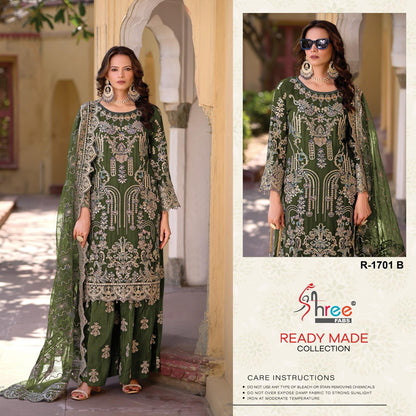 R 1701 Specially Eid Collection Shree Fabs Chinon Pakistani Readymade Suits Manufacturer