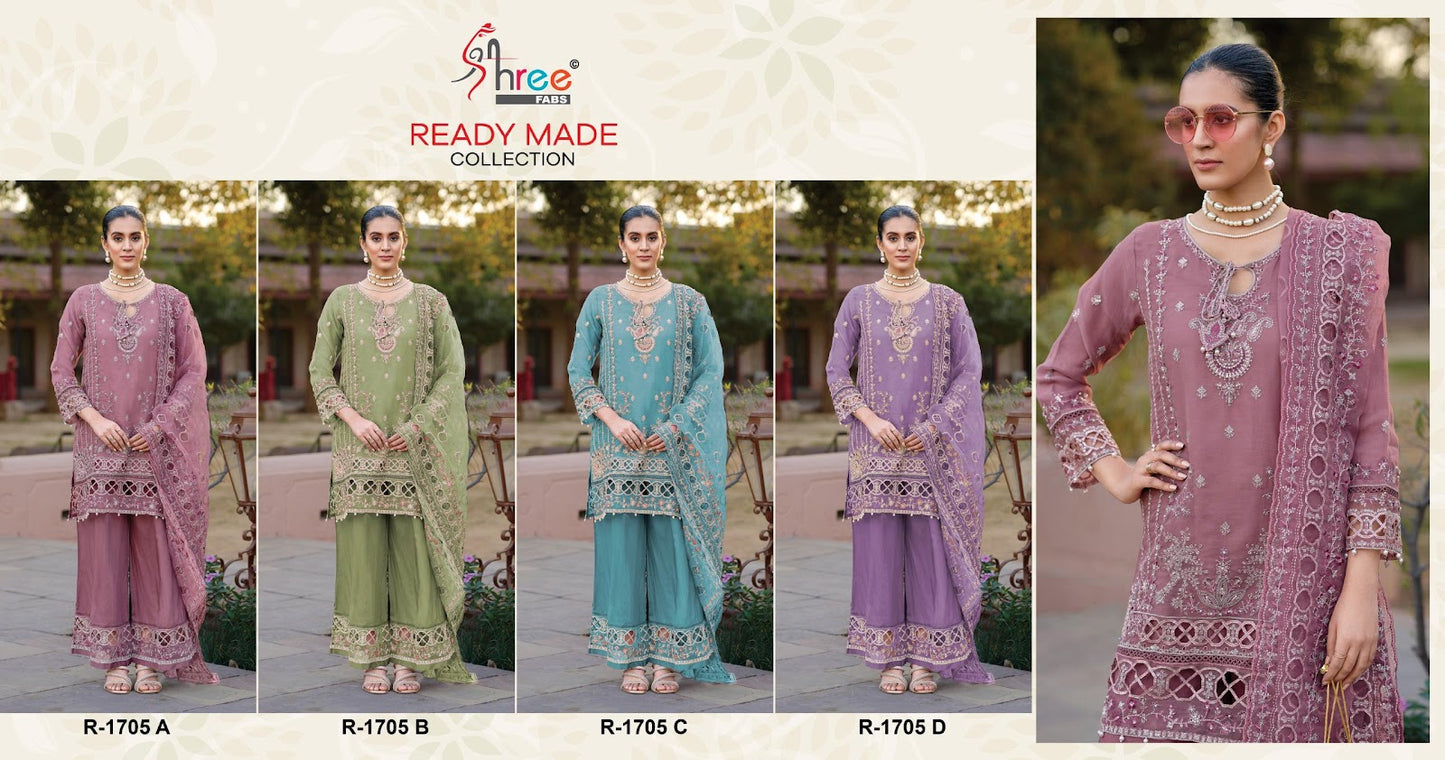 R 1705 Shree Fabs Silk Pakistani Readymade Suits Supplier