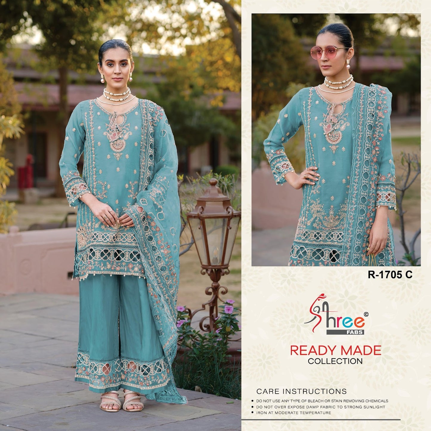 R 1705 Shree Fabs Silk Pakistani Readymade Suits Supplier