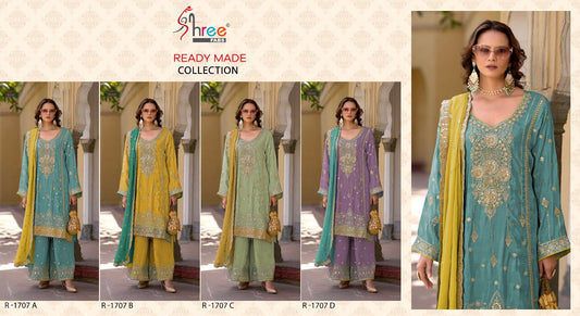 R 1707 Shree Fabs Viscose Simmer Pakistani Readymade Suits Exporter Gujarat