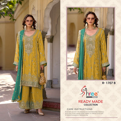 R 1707 Shree Fabs Viscose Simmer Pakistani Readymade Suits Exporter Gujarat