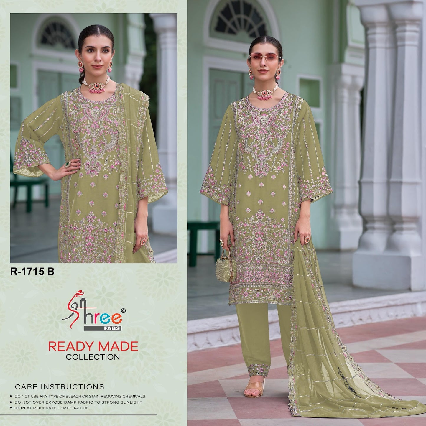 R 1715 Shree Fabs Silk Pakistani Readymade Suits Manufacturer India