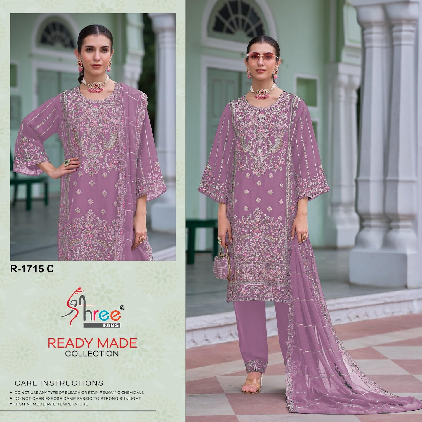 R 1715 Shree Fabs Silk Pakistani Readymade Suits Manufacturer India