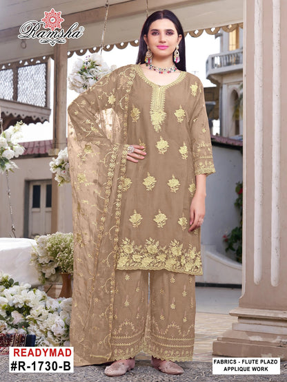 R 1730 Ramsha Flute Pakistani Readymade Suits Supplier Gujarat
