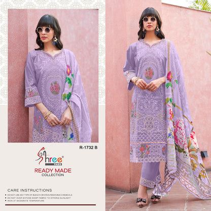 R 1732 Shree Fabs Cambric Cotton Pakistani Readymade Suits Wholesaler Ahmedabad