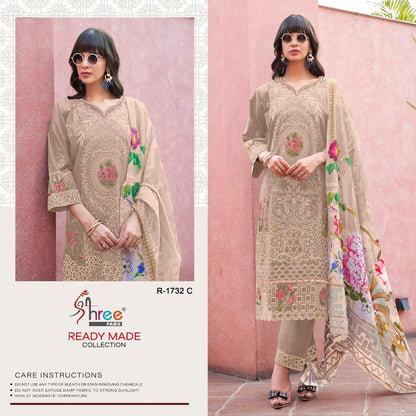 R 1732 Shree Fabs Cambric Cotton Pakistani Readymade Suits Wholesaler Ahmedabad