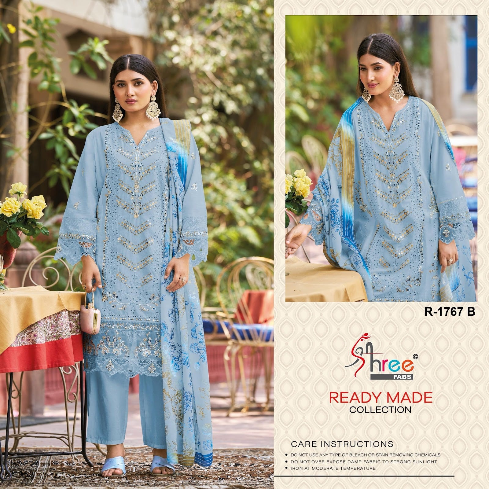 R 1767 Shree Fabs Cotton Pakistani Readymade Suits Wholesale