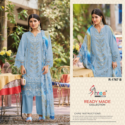 R 1767 Shree Fabs Cotton Pakistani Readymade Suits Wholesale