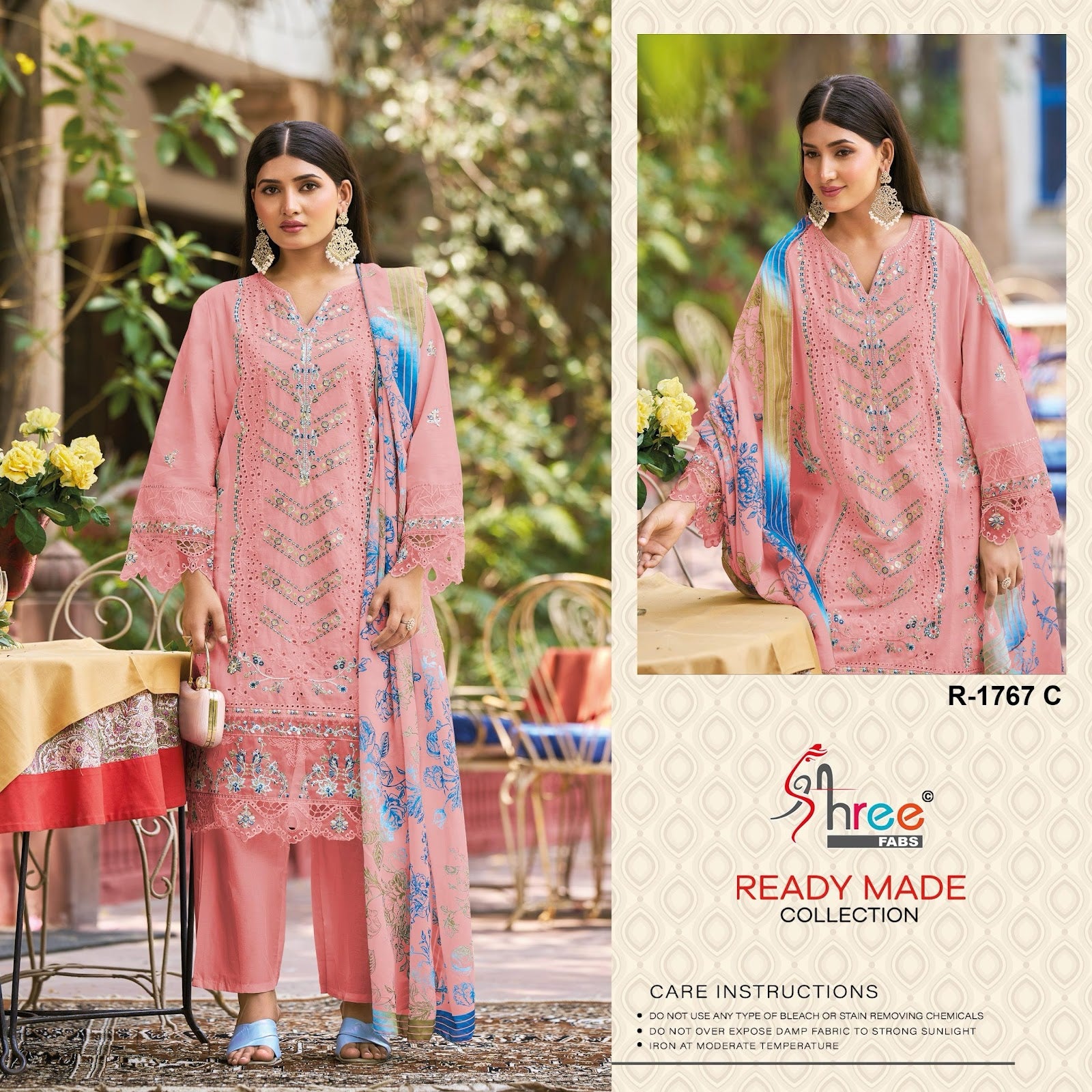 R 1767 Shree Fabs Cotton Pakistani Readymade Suits Wholesale