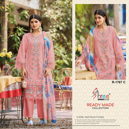 R 1767 Shree Fabs Cotton Pakistani Readymade Suits Wholesale