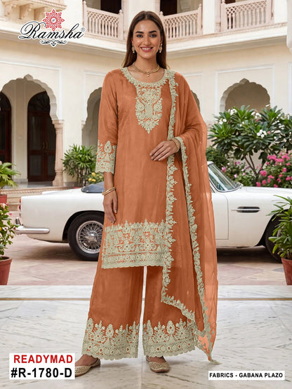 R 1780 Ramsha Gabana Pakistani Readymade Suits Exporter India