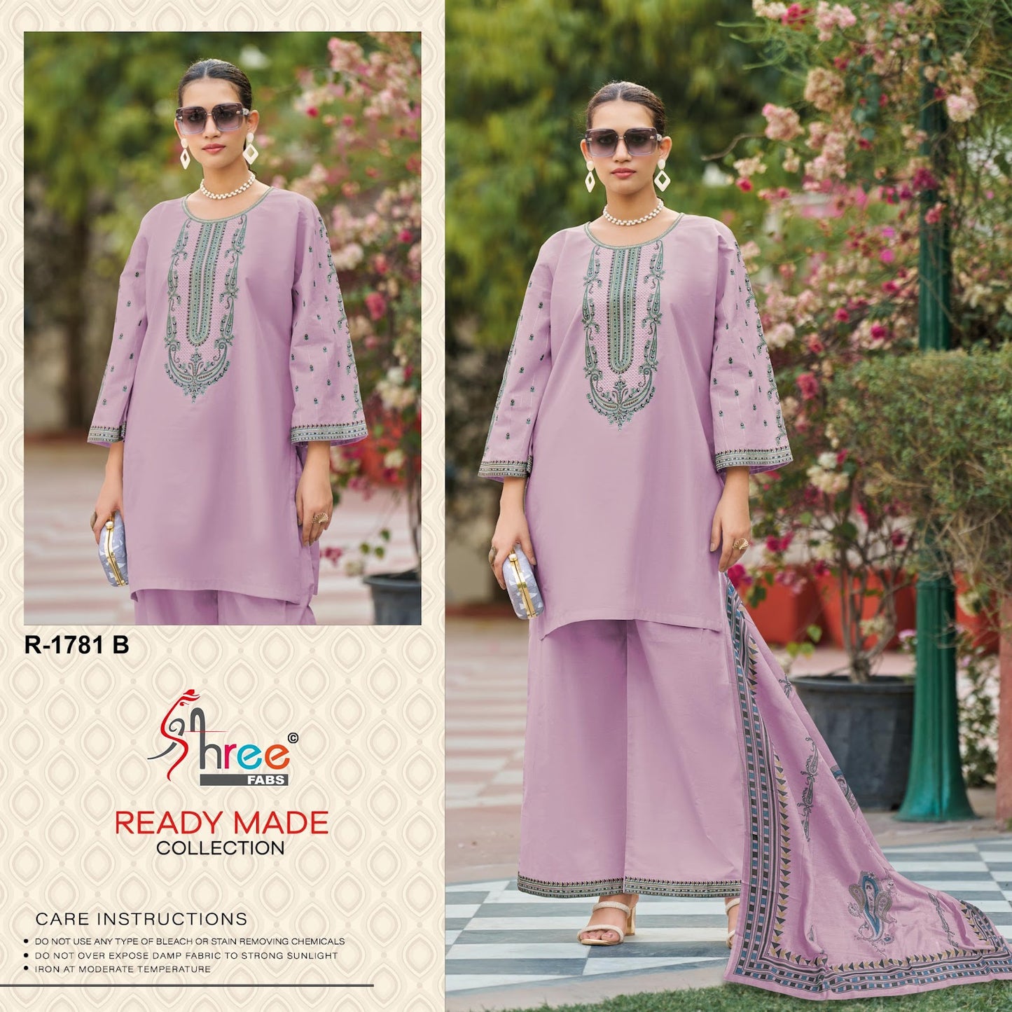 R 1781 Shree Fabs Cambric Cotton Pakistani Readymade Suits Wholesale Price